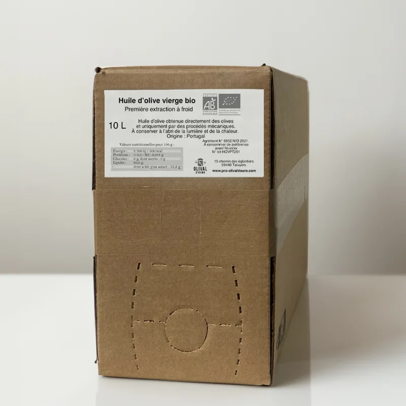 [MAPR HOV PT] (pour transformation) BIB 10l Huile d'Olive Vierge Portugal bio*