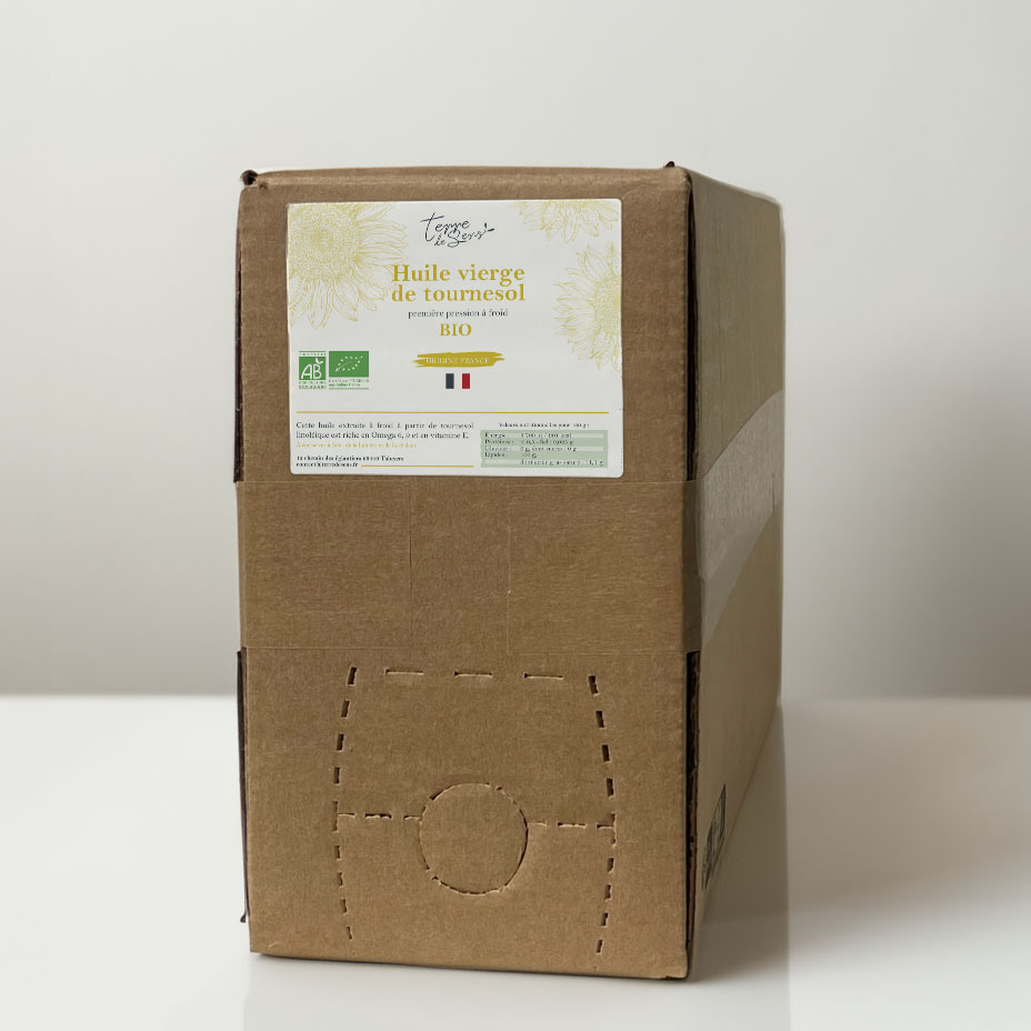 BIB 10l Huile de Tournesol Vierge France bio*