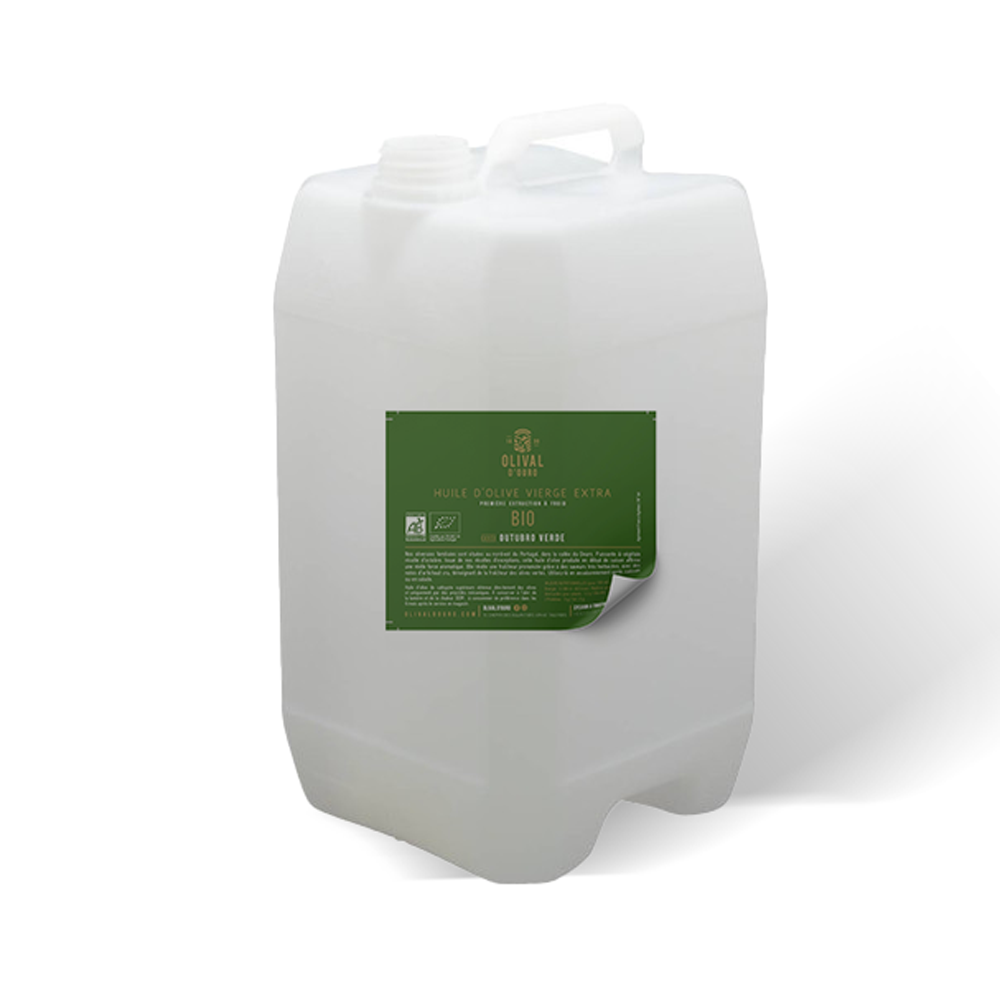 [HOVE PT P OV] Bidon 21l Huile d'Olive Vierge Extra Portugal Puissante - Cuvée première semaine de récolte « Outubro Verde » bio*C/R