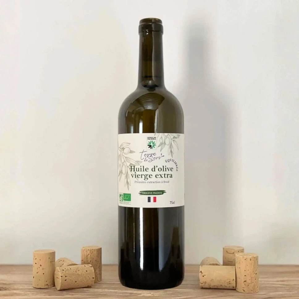 [HOVE FR E] Bouteille 0.75l Huile d'Olive Vierge Extra France Equilibré bio*C/R