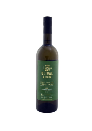 Bouteille 0.75l Huile d'Olive Vierge Extra Portugal Puissante - Cuvée première semaine de récolte « Outubro Verde » bio*