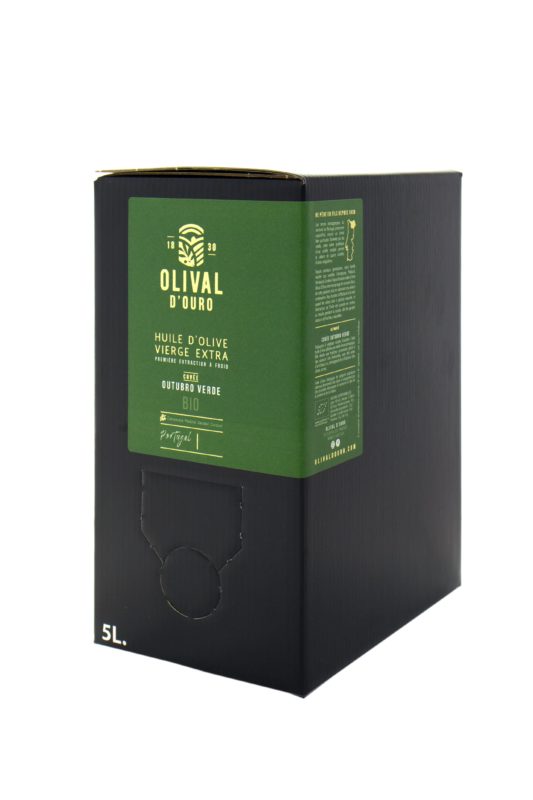 BIB 5l Huile d'Olive Vierge Extra Portugal Puissante - Cuvée première semaine de récolte « Outubro Verde » bio*