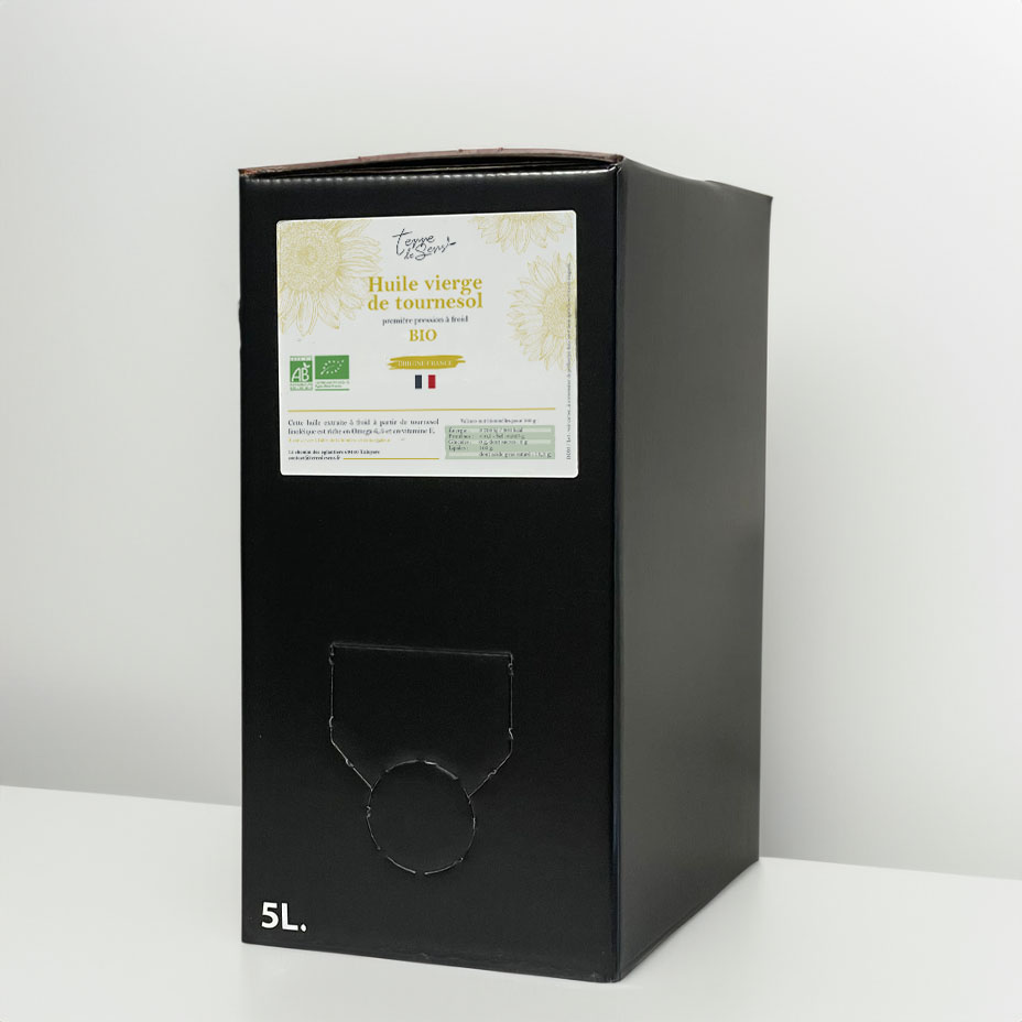 [HT FR] BIB 5l Huile de Tournesol Vierge France bio*