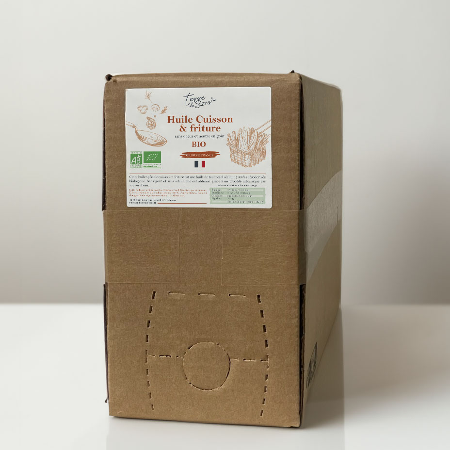 [HT D CF FR] BIB 10l Huile Cuisson & Friture Tournesol Vierge Desodorise France bio*