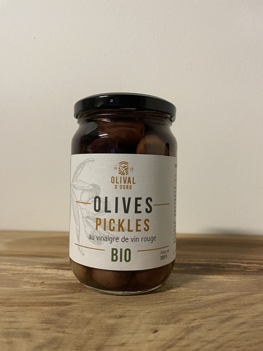 Pot en verre 0,2kg Olives entières Vertes & Violettes Portugal Variété Cobrançosa - nature bio* C/R