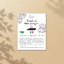 Fiche de présentation produit plastifiée