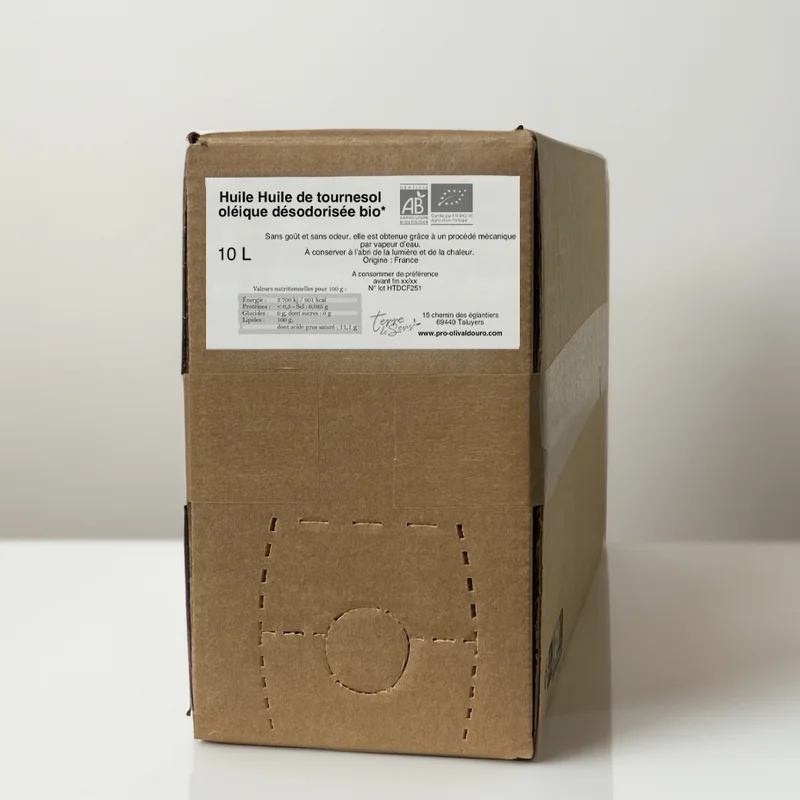 BIB 10l Huile de tournesol oléique désodorisée France bio*